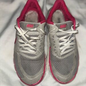 Nike Women's Gray and Pink Sneakers